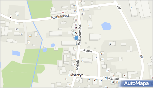 Goszczyn, Warszawska, 13, mapa Goszczyn