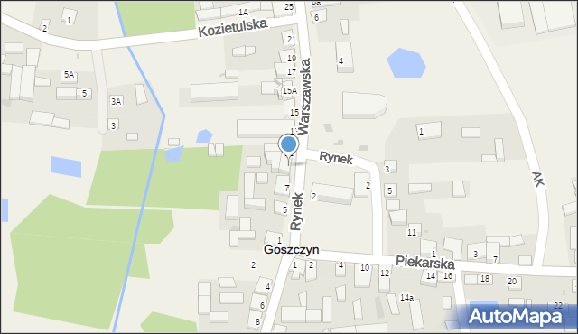 Goszczyn, Warszawska, 9, mapa Goszczyn