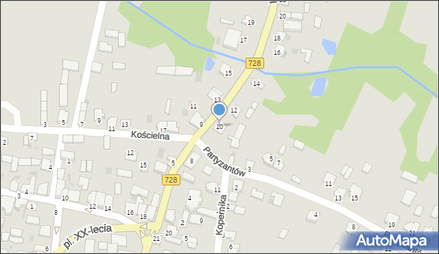 Gowarczów, Warszawska, 10, mapa Gowarczów