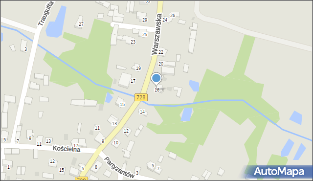 Gowarczów, Warszawska, 16, mapa Gowarczów