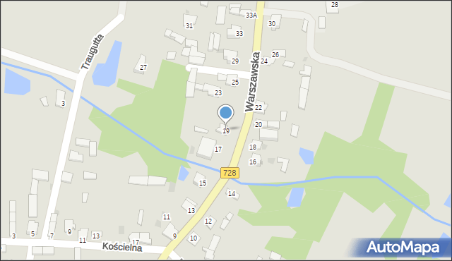 Gowarczów, Warszawska, 19, mapa Gowarczów