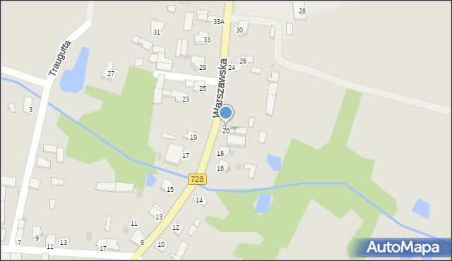 Gowarczów, Warszawska, 20, mapa Gowarczów