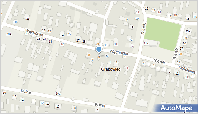 Grabowiec, Wąchocka, 6, mapa Grabowiec