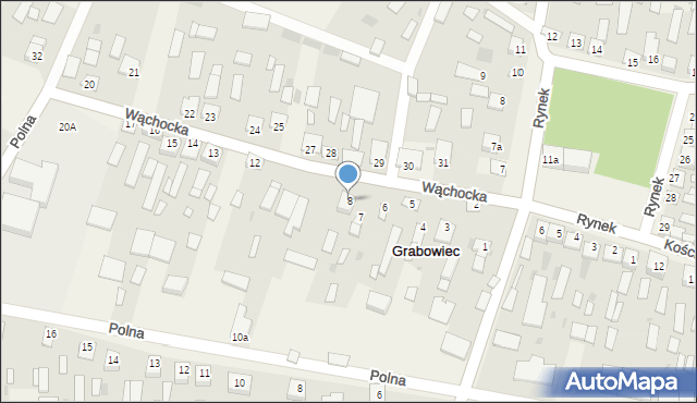 Grabowiec, Wąchocka, 8, mapa Grabowiec