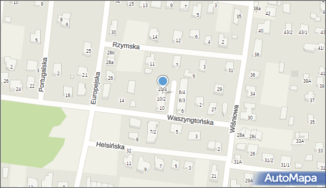 Grabówka, Waszyngtońska, 10/3, mapa Grabówka