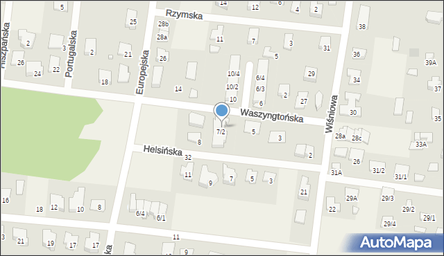 Grabówka, Waszyngtońska, 7/3, mapa Grabówka