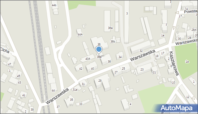 Grodków, Warszawska, 38a, mapa Grodków