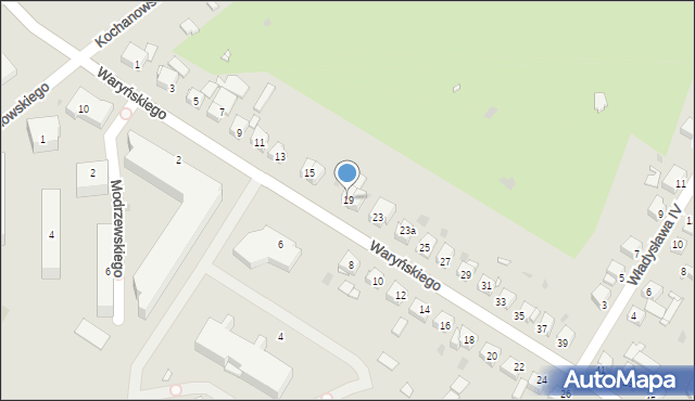 Grudziądz, Waryńskiego Ludwika, 19, mapa Grudziądza