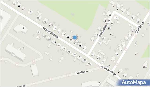 Grudziądz, Waryńskiego Ludwika, 35, mapa Grudziądza