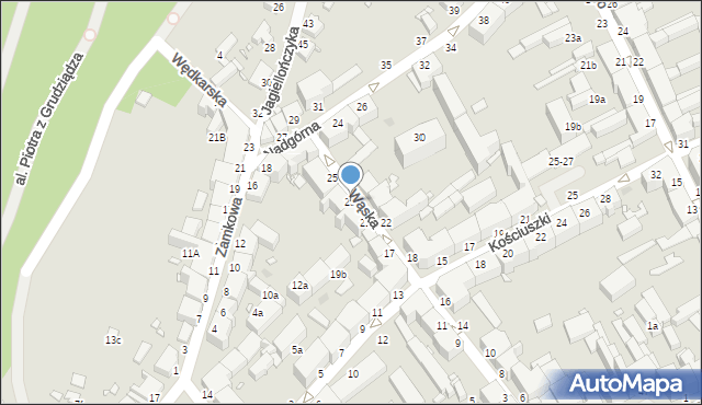 Grudziądz, Wąska, 23, mapa Grudziądza