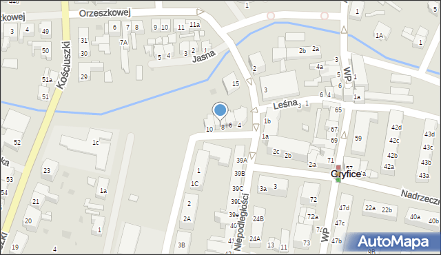 Gryfice, Wałowa, 2, mapa Gryfice