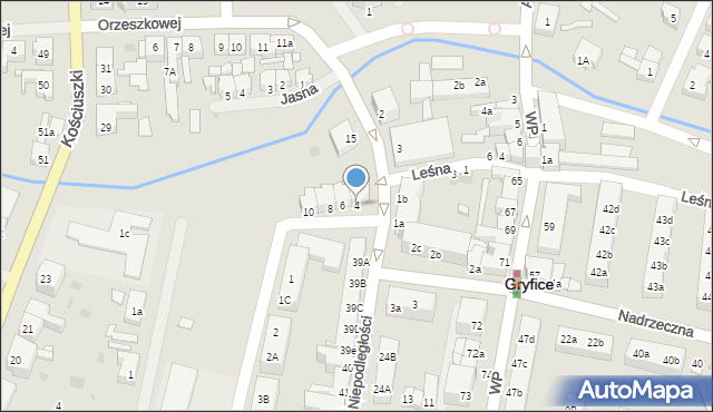 Gryfice, Wałowa, 4, mapa Gryfice