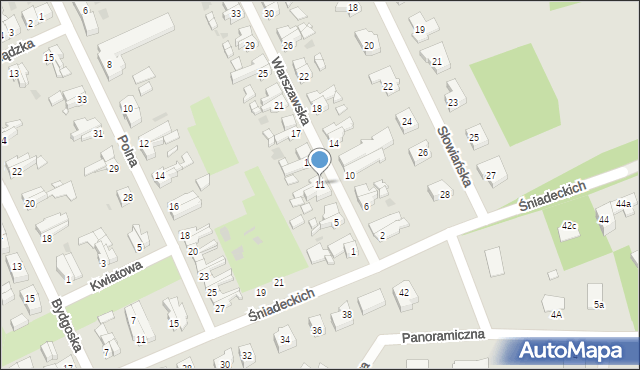 Gryfice, Warszawska, 11, mapa Gryfice