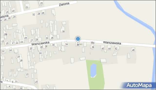 Grzegorzew, Warszawska, 36, mapa Grzegorzew