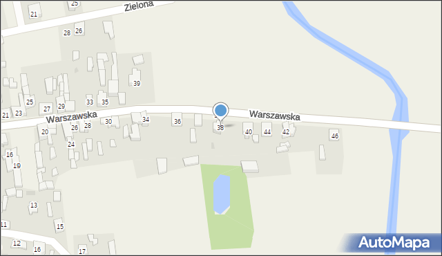 Grzegorzew, Warszawska, 38, mapa Grzegorzew