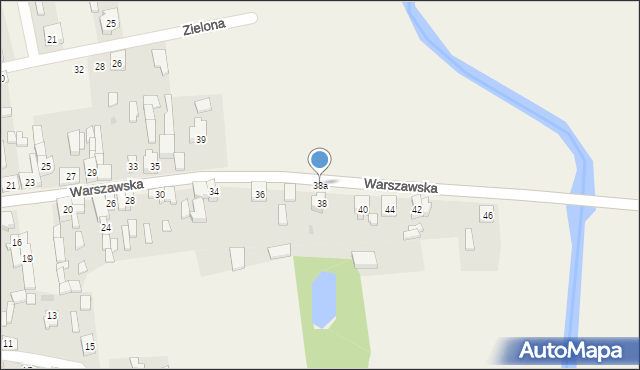 Grzegorzew, Warszawska, 38a, mapa Grzegorzew