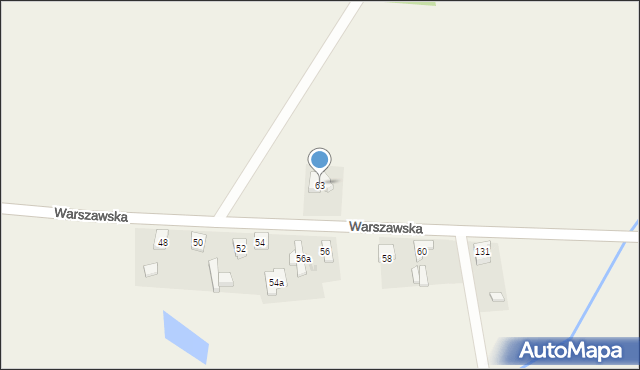 Grzegorzew, Warszawska, 63, mapa Grzegorzew