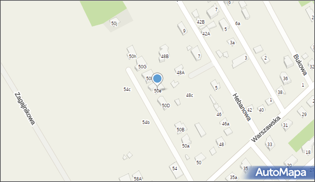 Hipolitów, Warszawska, 50e, mapa Hipolitów