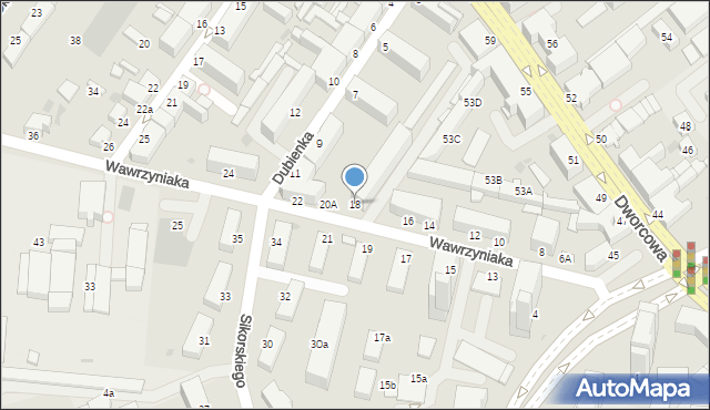 Inowrocław, Wawrzyniaka Piotra, ks., 18, mapa Inowrocławia