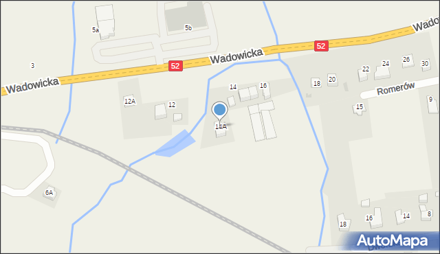 Inwałd, Wadowicka, 14A, mapa Inwałd