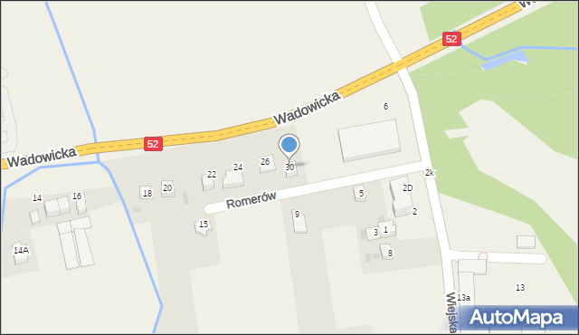 Inwałd, Wadowicka, 30, mapa Inwałd