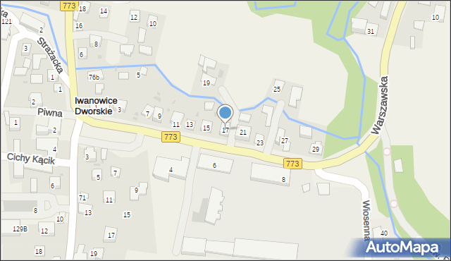 Iwanowice Dworskie, Warszawska, 17, mapa Iwanowice Dworskie