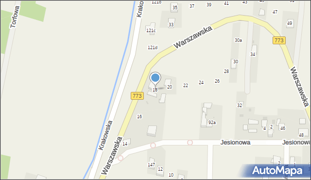 Iwanowice Dworskie, Warszawska, 18, mapa Iwanowice Dworskie
