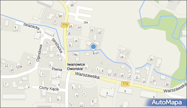 Iwanowice Dworskie, Warszawska, 5, mapa Iwanowice Dworskie