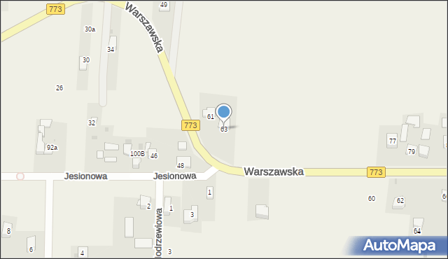 Iwanowice Dworskie, Warszawska, 63, mapa Iwanowice Dworskie