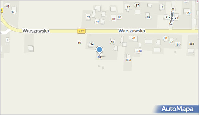 Iwanowice Dworskie, Warszawska, 64, mapa Iwanowice Dworskie