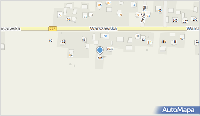 Iwanowice Dworskie, Warszawska, 68a, mapa Iwanowice Dworskie