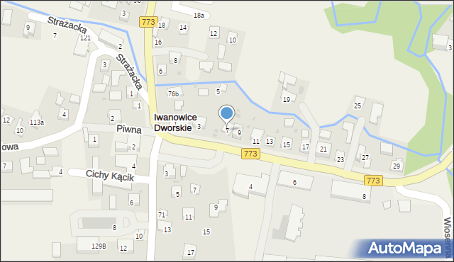Iwanowice Dworskie, Warszawska, 7, mapa Iwanowice Dworskie