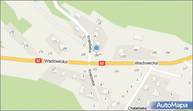 Izdebnik, Wadowicka, 164, mapa Izdebnik