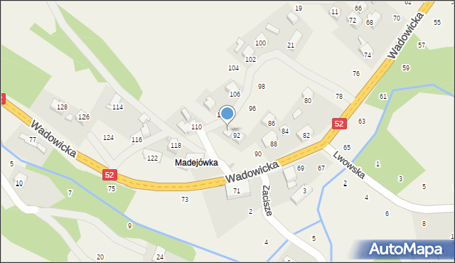 Izdebnik, Wadowicka, 94, mapa Izdebnik