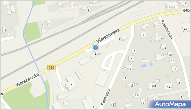 Jaktorów, Warszawska, 8, mapa Jaktorów