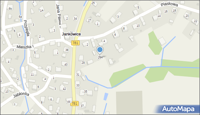 Jankowice, Wadowicka, 29A, mapa Jankowice