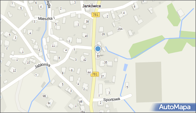 Jankowice, Wadowicka, 33, mapa Jankowice