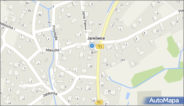 Jankowice, Wadowicka, 38, mapa Jankowice