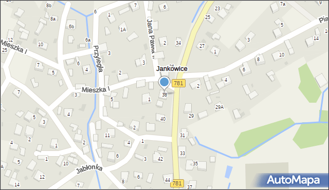 Jankowice, Wadowicka, 38, mapa Jankowice