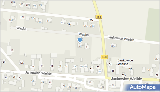 Jankowice Wielkie, Wąska, 4, mapa Jankowice Wielkie