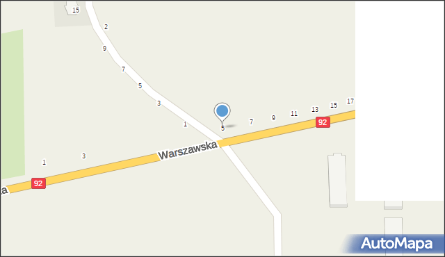 Janów, Warszawska, 5, mapa Janów