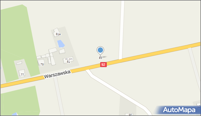 Janów, Warszawska, 83, mapa Janów