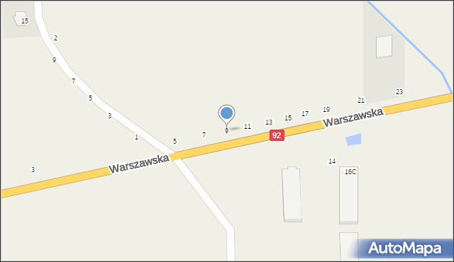 Janów, Warszawska, 9, mapa Janów