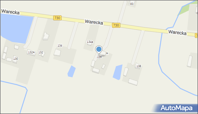 Jasieniec, Warecka, 136, mapa Jasieniec