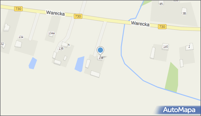 Jasieniec, Warecka, 138, mapa Jasieniec