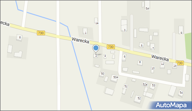 Jasieniec, Warecka, 2, mapa Jasieniec