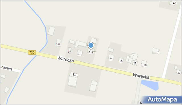 Jasieniec, Warecka, 21A, mapa Jasieniec