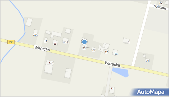 Jasieniec, Warecka, 23, mapa Jasieniec