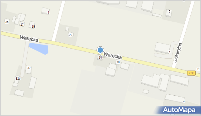 Jasieniec, Warecka, 34, mapa Jasieniec