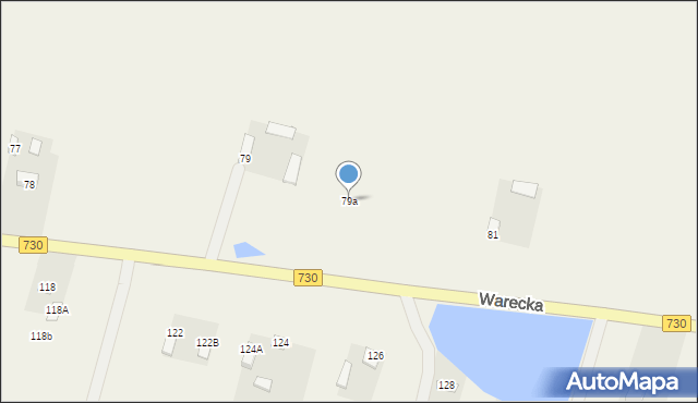 Jasieniec, Warecka, 79a, mapa Jasieniec